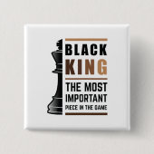Schwarzer König das wichtigste Stück in Spiel 2 Button (Vorderseite)