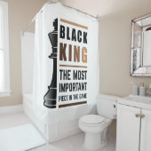 Schwarzer König das wichtigste Stück in Spiel 2 Duschvorhang (Beispiel)