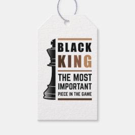 Schwarzer König das wichtigste Stück in Spiel 2 Geschenkanhänger