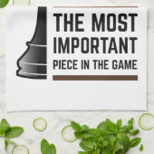 Schwarzer König das wichtigste Stück in Spiel 2 Geschirrtuch (Gefaltet)