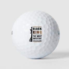 Schwarzer König das wichtigste Stück in Spiel 2 Golfball