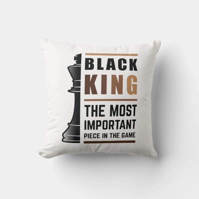 Schwarzer König das wichtigste Stück in Spiel 2 Kissen (Vorderseite)