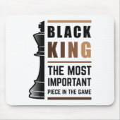 Schwarzer König das wichtigste Stück in Spiel 2 Mousepad (Vorne)