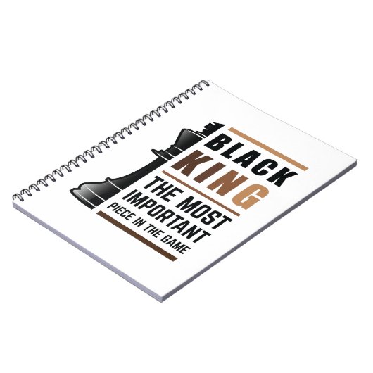 Schwarzer König das wichtigste Stück in Spiel 2 Notizblock (Linke Seite)