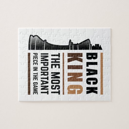 Schwarzer König das wichtigste Stück in Spiel 2 Puzzle (Horizontal)