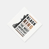 Schwarzer König das wichtigste Stück in Spiel 2 Serviette (Ecke)