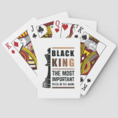 Schwarzer König das wichtigste Stück in Spiel 2 Spielkarten (Rückseite)