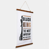 Schwarzer König das wichtigste Stück in Spiel 2 Wandteppich Mit Holzrahmen (Gewinkelt)