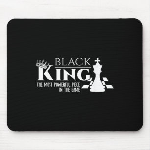 Schwarzer König - Die mächtigste Figur im Spiel - Mousepad