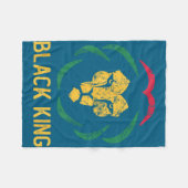 Schwarzer König Löwe Schwarze Geschichte Monat Män Fleecedecke (Vorderseite (Horizontal))
