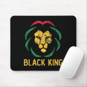 Schwarzer König Löwe Schwarze Geschichte Monat Män Mousepad (Mit Mouse)