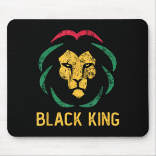 Schwarzer König Löwe Schwarze Geschichte Monat Män Mousepad
