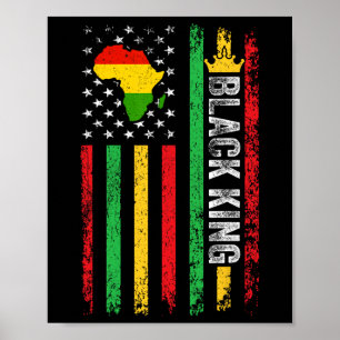 Schwarzer König Melanin Afrikanisch-Amerikanische Poster