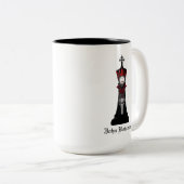 Schwarzer König / Personalisierter Name Zweifarbige Tasse (VorderseiteRechts)
