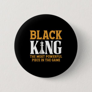 Schwarzer König Schachspieler Schachbrett Schachge Button