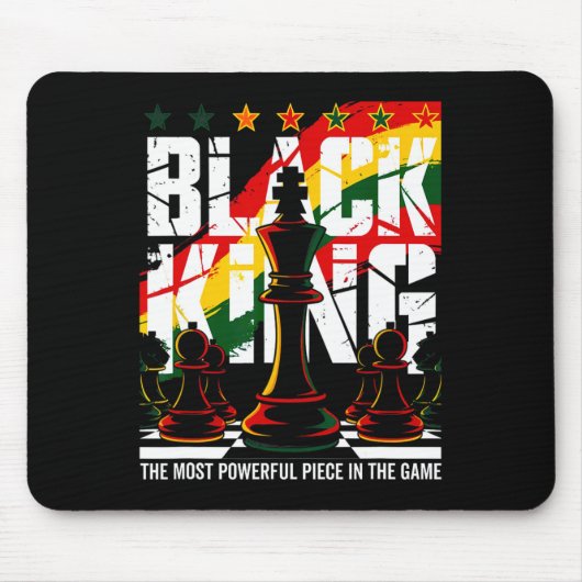 Schwarzer König Schwarze Geschichte Monat Juneteen Mousepad (Vorne)