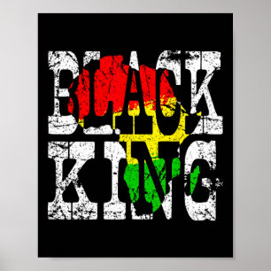 Schwarzer König Schwarzer Geschichtsmonat Afroamer Poster