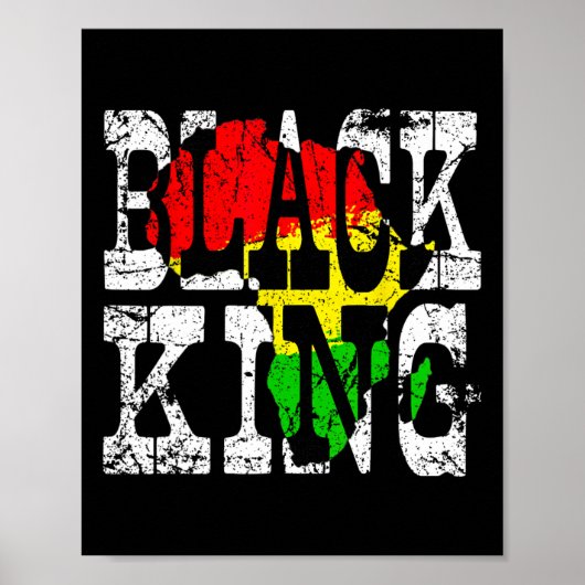 Schwarzer König Schwarzer Geschichtsmonat Afroamer Poster (Vorne)