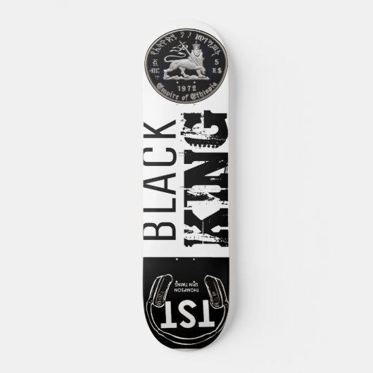 SCHWARZER KÖNIG Skateboard (Vorderseite)