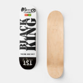 SCHWARZER KÖNIG Skateboard (Vorderseite)