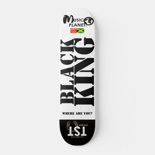 SCHWARZER KÖNIG Skateboard (Vorderseite)