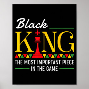 Schwarzer König Wichtiger Teil Für Stolzen Afrikan Poster