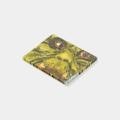 Schwarzer Kontur-Cartoon Post-it Klebezettel (angewinkelt)