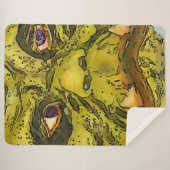 Schwarzer Kontur-Cartoon Sherpadecke (Vorderseite (Horizontal))