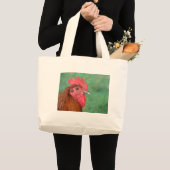 Schwarzer Koran-Maran-Rooster Jumbo Stoffbeutel (Vorderseite (Produkt))
