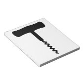Schwarzer Korkenzieher Notizblock (angewinkelt)