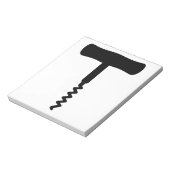 Schwarzer Korkenzieher Notizblock (Rotiert)