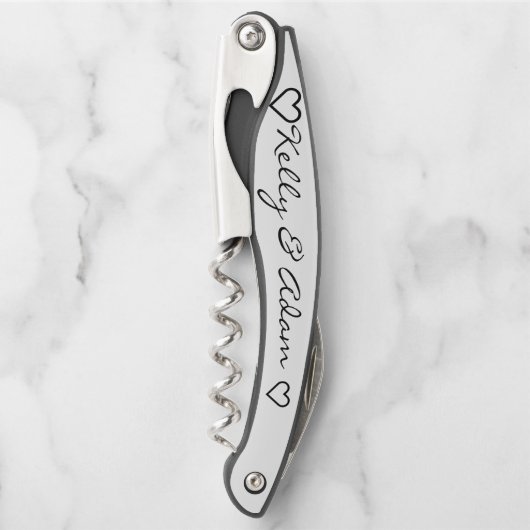 Schwarzer Korkschraube des Hochzeitkopfes Kellnermesser (Vorderseite)