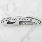 Schwarzer Korkschraube des Hochzeitkopfes Kellnermesser (Vorderseite)