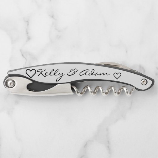 Schwarzer Korkschraube des Hochzeitkopfes Kellnermesser (Vorderseite)