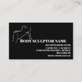 Schwarzer Körperbildhauer, der den Wellness-Center Visitenkarte (Rückseite)