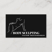 Schwarzer Körperbildhauer, der den Wellness-Center Visitenkarte (Vorderseite)