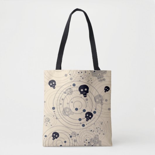 Schwarzer Kosmischer Zuckerschädel Tasche (Vorderseite)