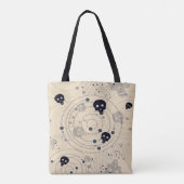 Schwarzer Kosmischer Zuckerschädel Tasche (Rückseite)