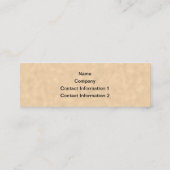 Schwarzer Krähen-Vogel auf einem Pergament-Muster Mini Visitenkarte (Rückseite)