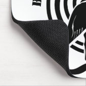 Schwarzer Kranich Stehend in der Silhouette Wasser Mousepad (Ecke)