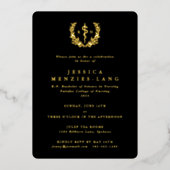 Schwarzer Krankenpfleger Asclepius+Laurel Wreath Folieneinladung (Vorderseite)