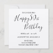 Schwarzer Krebs Silhouette Seafood Boil Geburtstag Einladung (Rückseite)