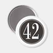 Schwarzer Kreis #42 Magnet (Vorderseite/Rückseite)