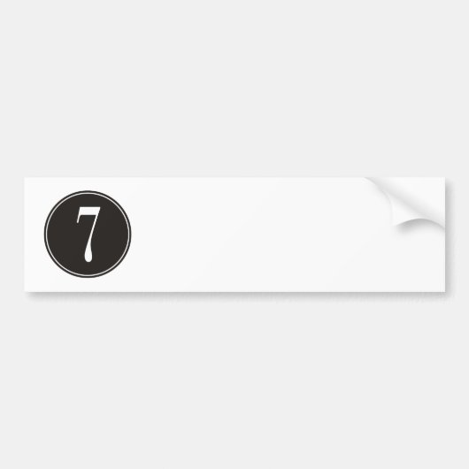 Schwarzer Kreis #7 Autoaufkleber (Vorne)