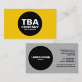 Schwarzer Kreis - Amber Visitenkarte (Vorne/Hinten)