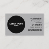 Schwarzer Kreis - Amber Visitenkarte (Rückseite)