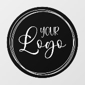 Schwarzer Kreis für Großkonzernlogo Fensteraufkleber (Blatt)