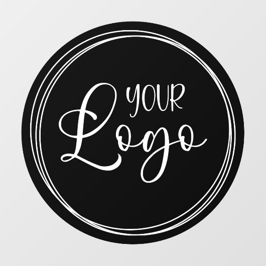 Schwarzer Kreis für Großkonzernlogo Fensteraufkleber (Blatt)