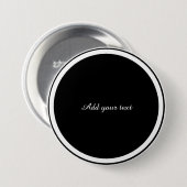 Schwarzer Kreis mit weißem Kreisrahmen TEMPLATE,  Button (Vorne & Hinten)