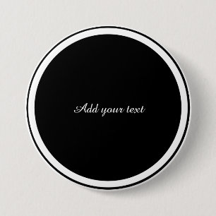 Schwarzer Kreis mit weißem Kreisrahmen TEMPLATE, Button